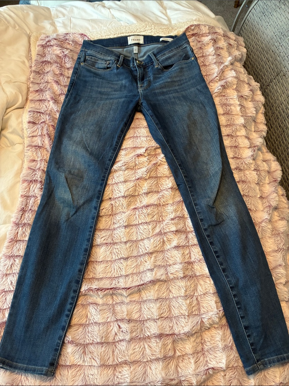Frame Denim Dark Blue Skinny Jeans